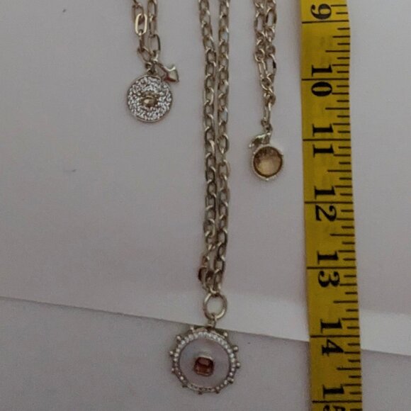 White House Black Market Runway/ Statement Triple Chain Gold Tone Necklace Set! - Picture 7 of 7